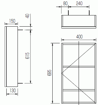 LIXIL*INAX ( Lixil *inaks) туалет место хранения средний шкаф TSF-106U