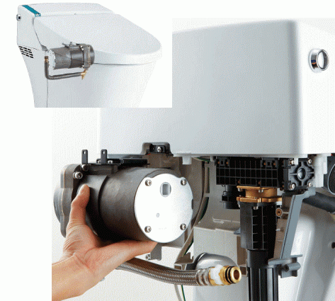 カンタン後付で水圧不足解消！　LIXIL・INAX　サティス用低流動圧対応ブースター　CWA-217A