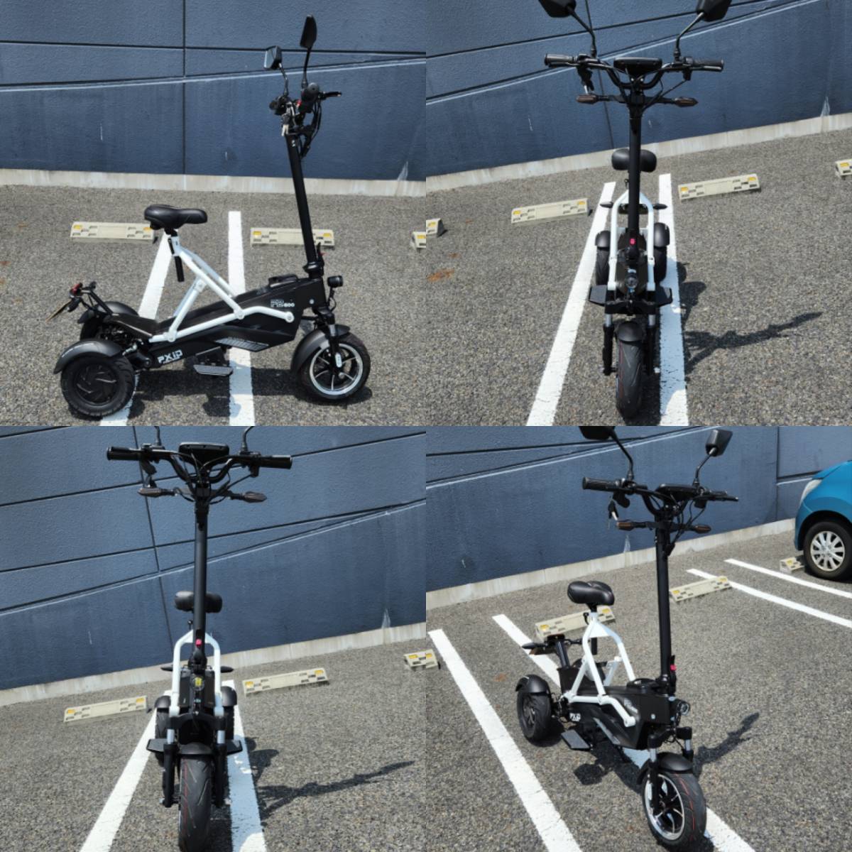 PXiD-F2 軽量電動三輪スクーター!600w原付1種モデル!走行現在1桁ほぼ
