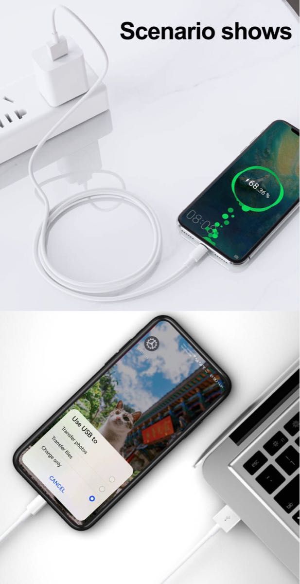 【特価・即日配送】Apple純正同等 USB-C ケーブル　2セット1m  急速充電　Android