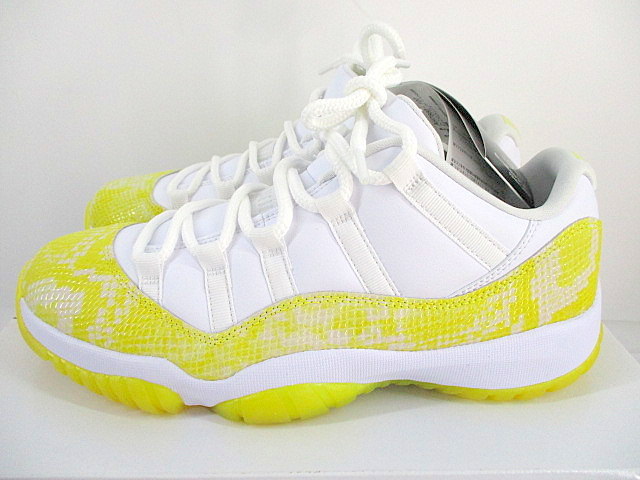 ★ 未使用 NIKE ナイキ AIR JORDAN 11 RETRO LOW エア ジョーダン 11 レトロ ロー AH7860-107 スニーカー 靴 28cm Yellow Snakeskin 箱付の画像6