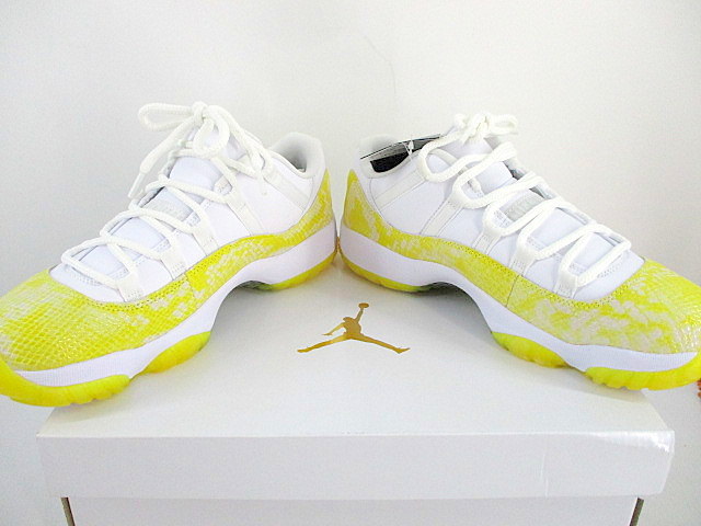 ★ 未使用 NIKE ナイキ AIR JORDAN 11 RETRO LOW エア ジョーダン 11 レトロ ロー AH7860-107 スニーカー 靴 28cm Yellow Snakeskin 箱付の画像5