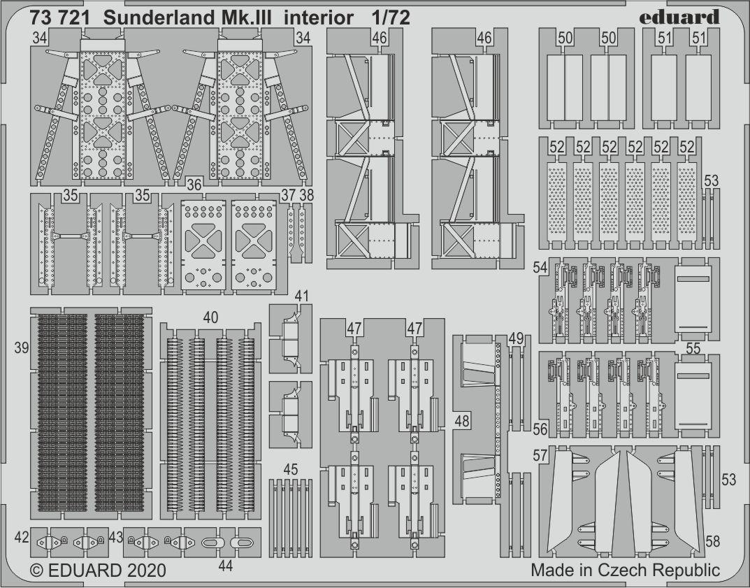 エデュアルド(73721) 1/72 サンダーランド Mk.III内装用エッチングパーツ(スペシャルホビー用)_画像2