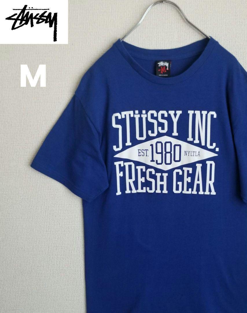 OLD　stussy ステューシー FRESH GEAR　Tシャツ　ブルー　M