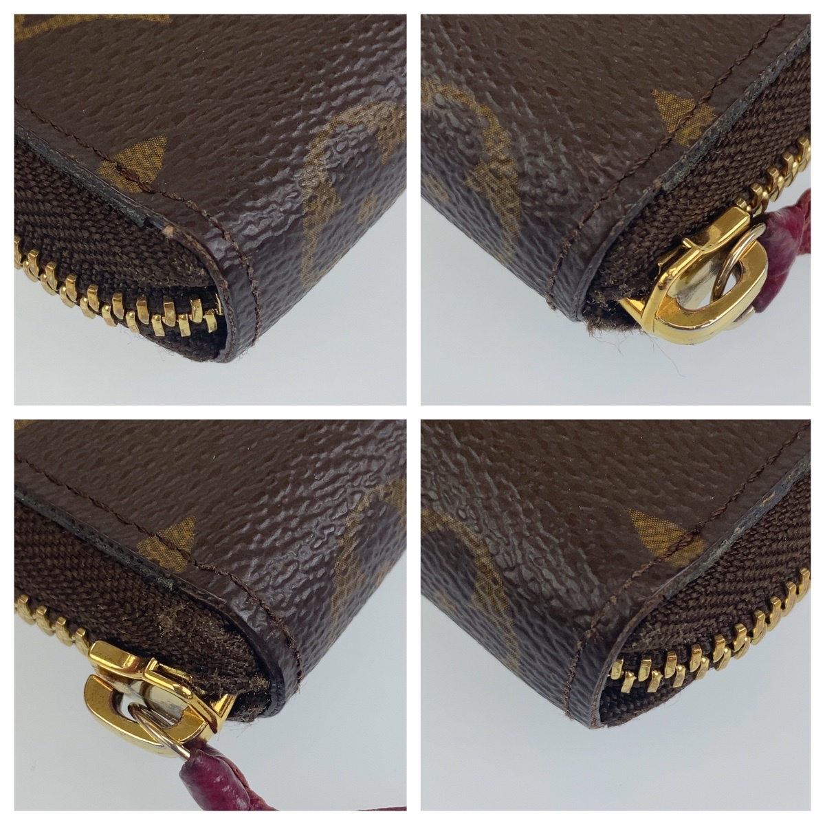 LOUIS VUITTON ルイヴィトン モノグラム ポルトフォイユ クレマンス PVC M42119 長財布 ラウンドファスナー レディース 402915_画像4