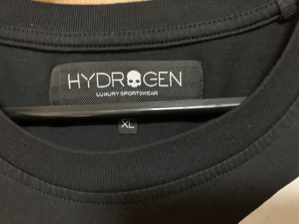 HYDROGEN ハイドロゲン  Tシャツ 半袖Tシャツ トップス プリントTシャツ ブラック　XL メンズ　ドクロ