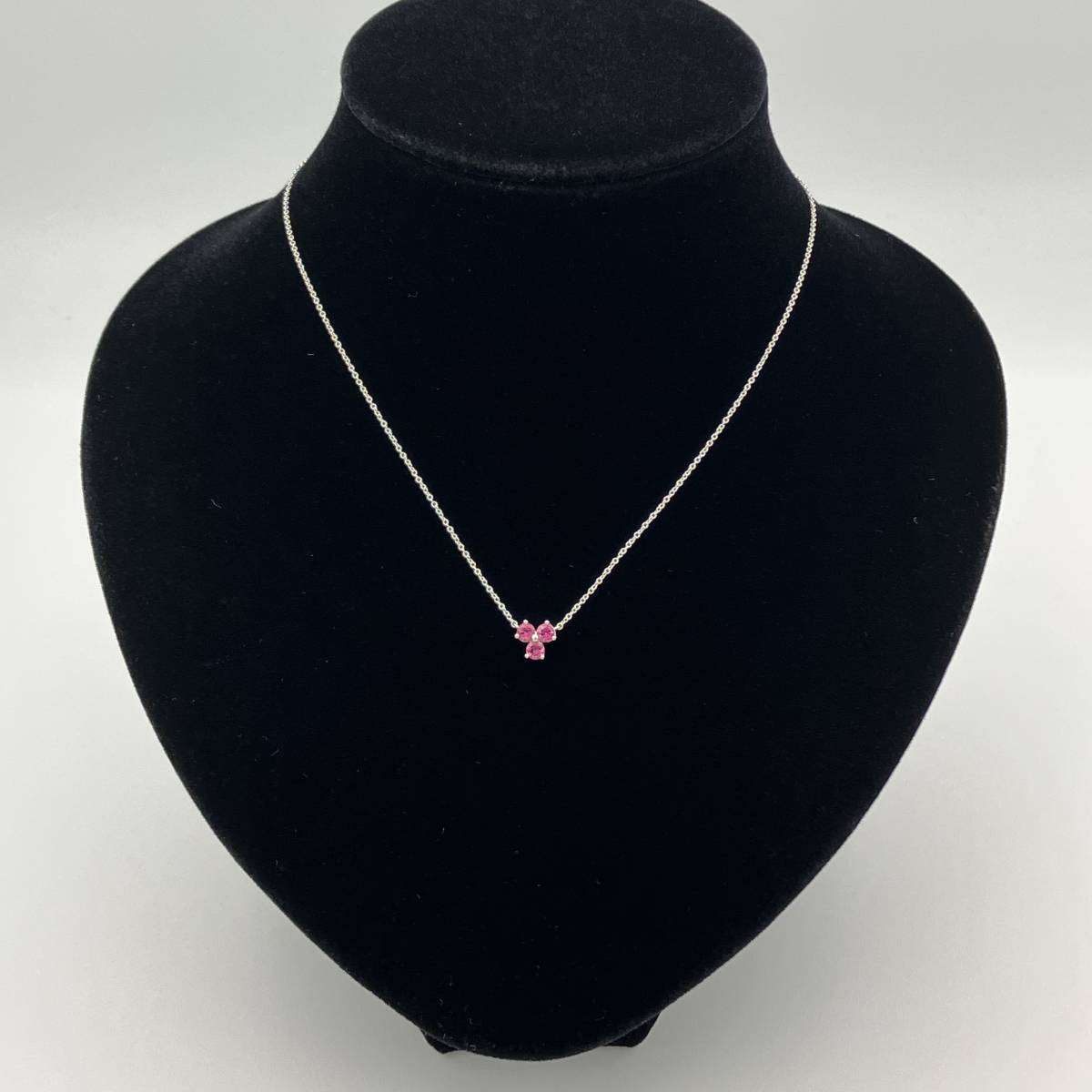* rare goods Tiffany Aria 3P pink tourmaline necklace pendant white gold 750 K18 18 gold Tiffany Aria Necklace Pendant