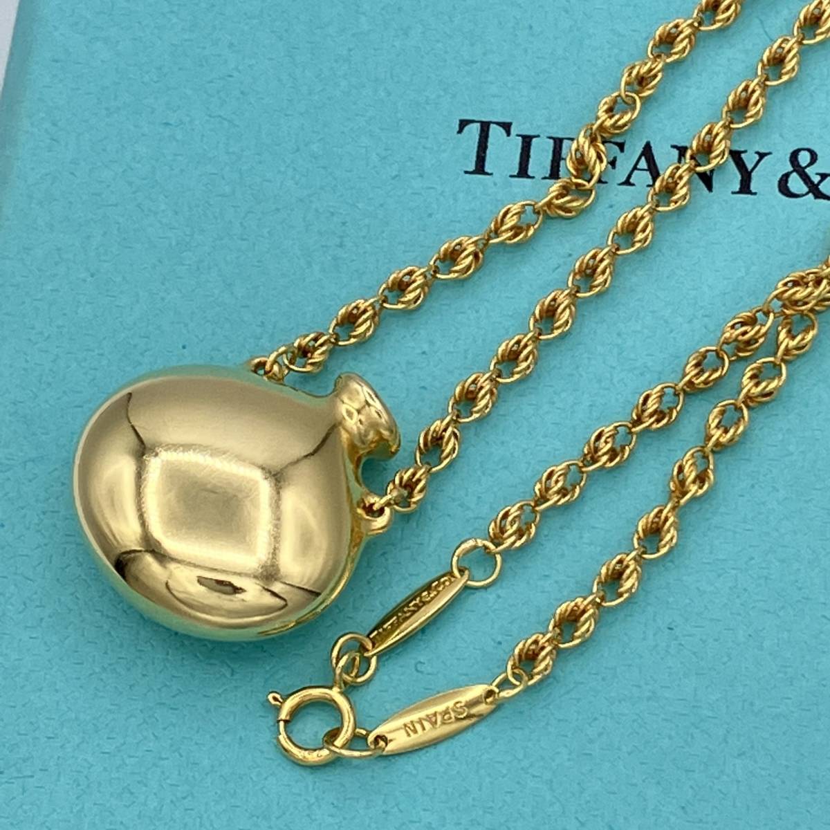 ☆ 約12.5g 希少品 ティファニー ボトル型 ネックレス ペンダント ゴールド 750 K18 18金 Tiffany 18K Necklace  Pendant エルサペレッティ