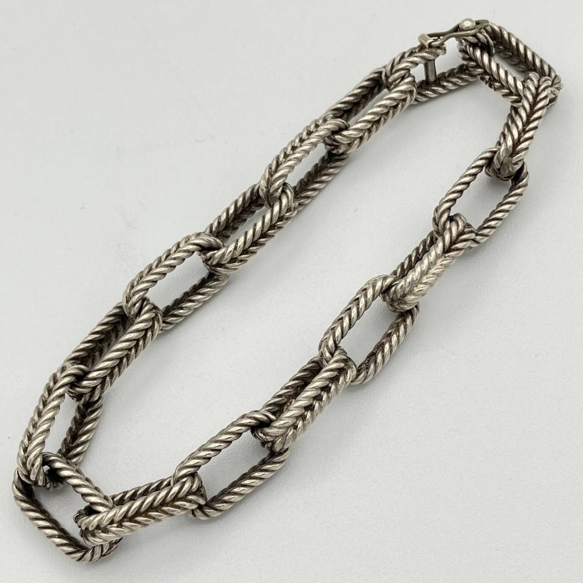 希少品 ティファニー ツイスト ロープ リンク ビンテージ ブレスレット バングル シルバー 925 Tiffany Vintage Silver  Bracelet メンズ