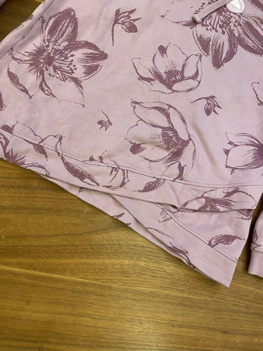 マローヤ　レディース花柄、パープル薄ピンク　パーカーサイズM 2145_画像2
