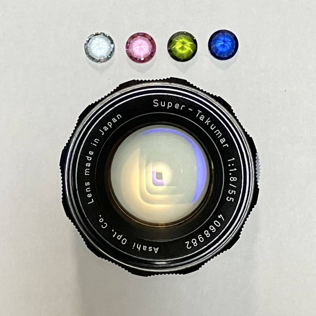 宝石の色を選べます】Super Takumar 後期型 55mm f1 8 宝石レンズ 送料