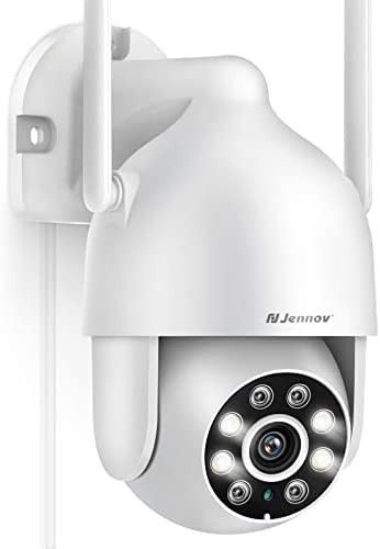 【新品送料無料】JENNOV 防犯カメラ ワイヤレス 屋外 防水 アレクサ対応 300万画素 1536P 人感センサー付き 投光威嚇