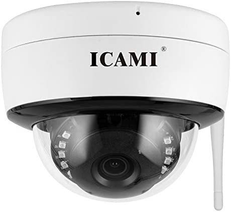 【新品送料無料】ICAMI 防犯カメラ 屋外 ワイヤレス 監視カメラ SDカード録画 留守 ネットワークカメラ 家庭用 スマホ マイク内蔵