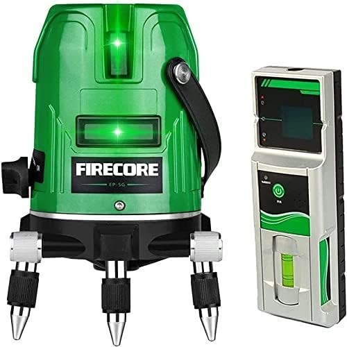 【新品送料無料】Firecore レーザー墨出し器 5ライン緑レーザー墨出し器 高輝度 4方向大矩ライン照射 グリーンクロスレーザーライン_画像1