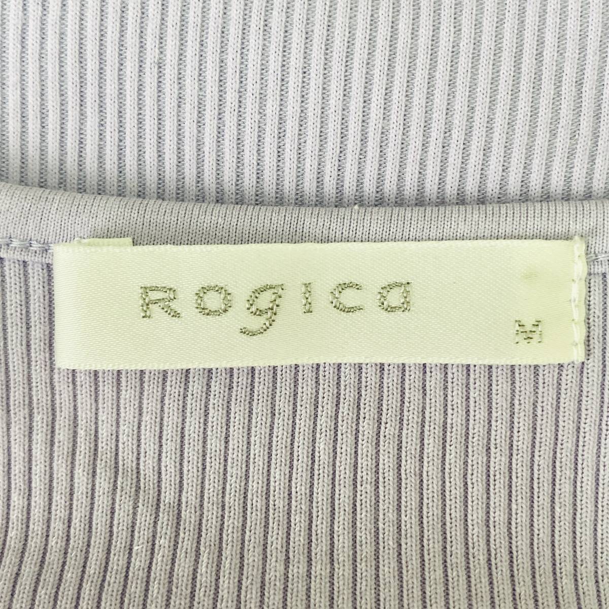 a01858 美品 Rogica ロジカ レディース 半袖カットソー 薄手 丸首 日本製 M 紫 綿混 ナチュラル 上質 上品 フェミニンフローラルスタイル_画像8
