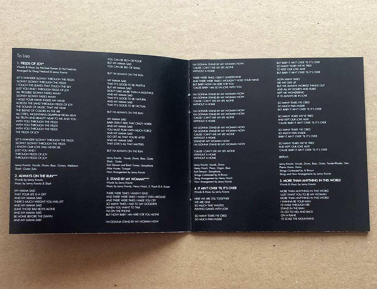 [CD] Lenny Kravitz / MAMA SAID（ママ・セッド） 輸入盤　レニー・クラヴィッツ_画像4