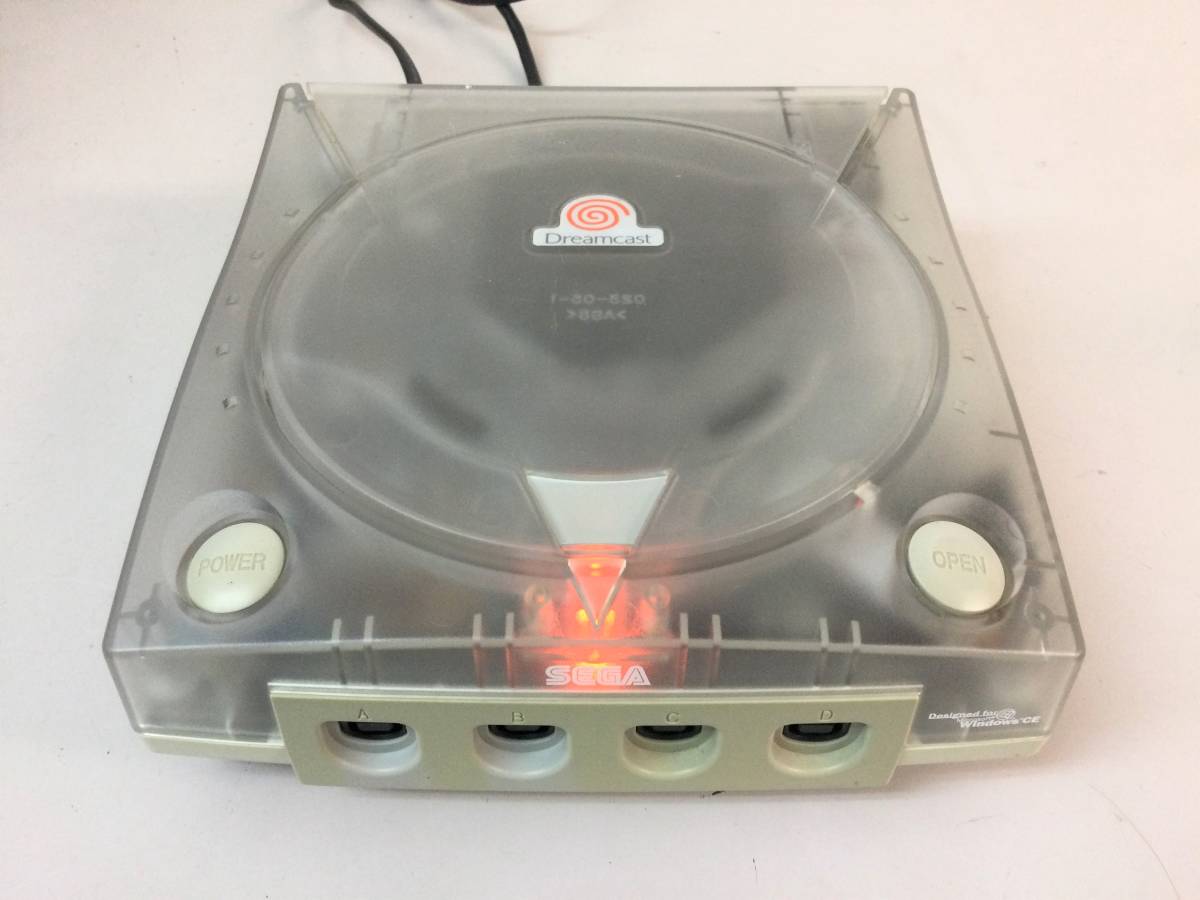 SEGA Dreamcast ドリームキャスト HKT-3000 本体 クリア スケルトン HKT-7100 ブロードバンドアダプター_画像1