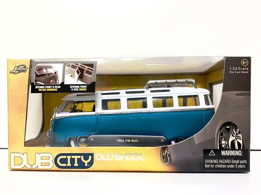 Jada TOYS DUB CITY】1962 VW BUS フォルクスワーゲン バス 青 1:24
