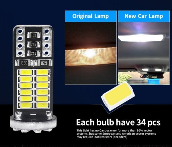 バモス ホビオ 超爆光！T10 LED ルームランプ バックランプ ナンバー灯 9個セット ホワイト ホンダ HM3 4 HJ1 2 /45/57/34/t31_画像8