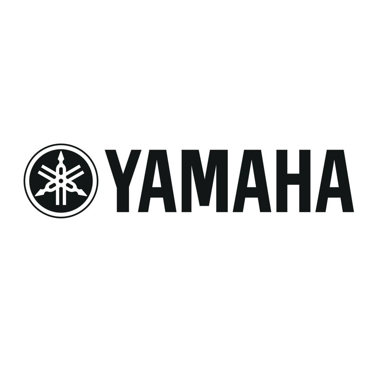 YAMAHA Yamaha aluminium emblem plate silver / black sr