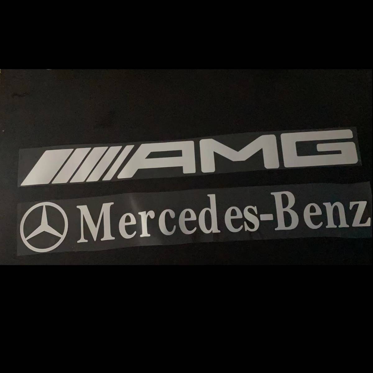 35インチ AMG メルセデスベンツ Mercedes Benz ウインドシールド デカール ステッカー ホワイト 白 90cm go PETRONAS ペトロナス_画像7