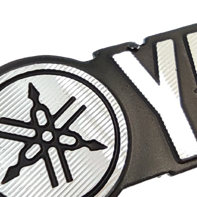 YAMAHA Yamaha aluminium emblem plate silver / black sr