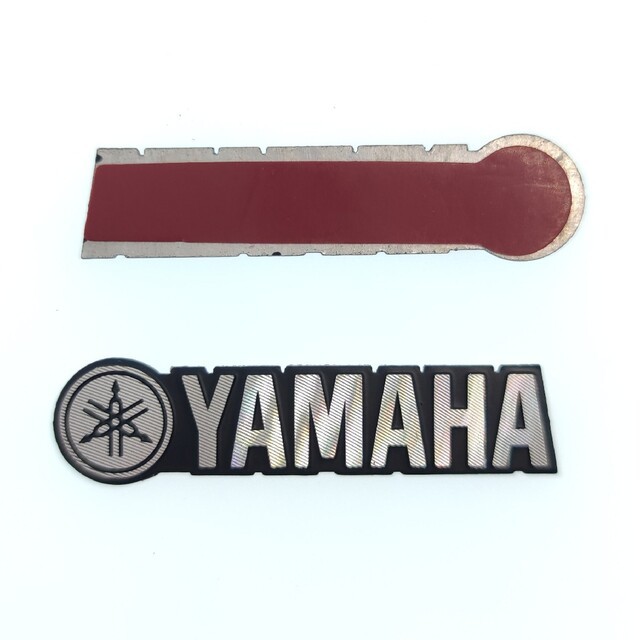 YAMAHA Yamaha aluminium emblem plate silver / black sr