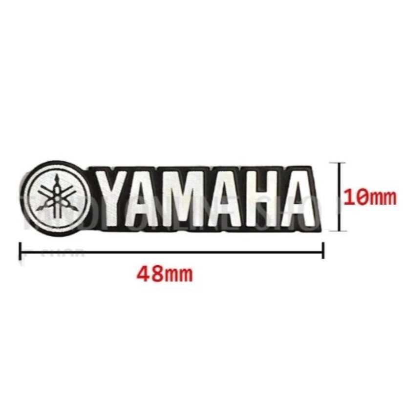 YAMAHA Yamaha aluminium emblem plate silver / black sr
