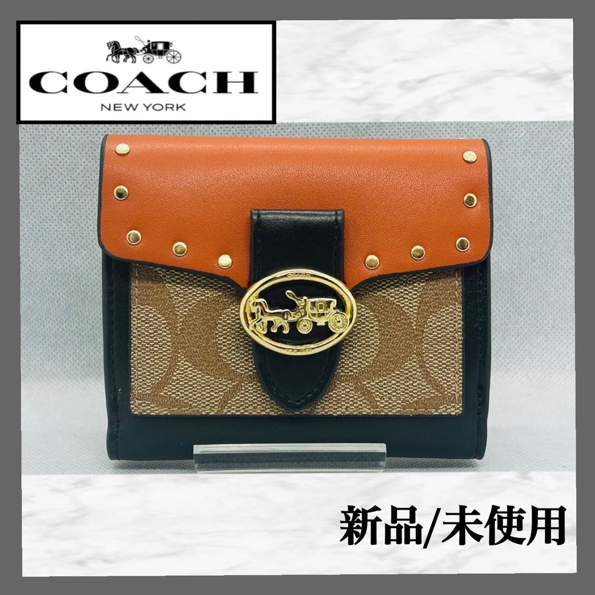 新品/未使用 COACH ジョージー スモール ウォレットシグネチャー 6791