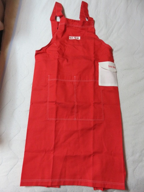 エプロン 千趣会 FASHION APRON フリーサイズ Mail Matter レッド 未使用_画像1