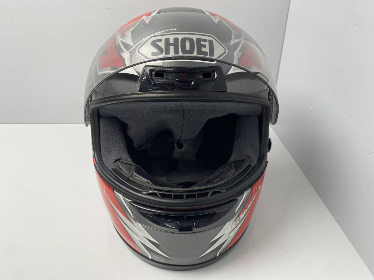 ★SHOEI ショウエイ★フルフェイスヘルメット 2004年製 赤色 サイズ不明【中古/現状品/劣化あり】_画像8