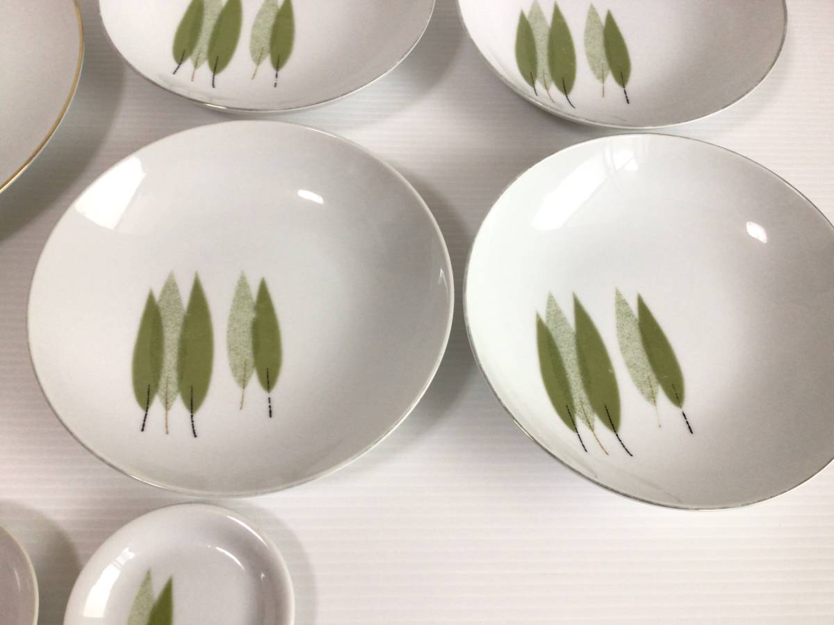 Y137 together! Noritake/ Noritake Old Noritake . Japanese cedar series tableware plate small plate soy sauce plate 10 point set . Japanese cedar pattern Wakasugi