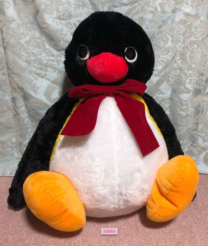 ピングー 大きい BIG ぬいぐるみ PINGU リボン りぼん 赤リボン TAITO タイトー 40㎝ ※洗濯済み_画像1