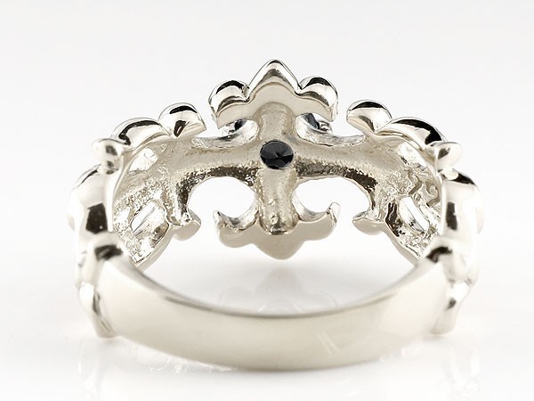 結婚指輪 ペアリング ペア マリッジリング LGBTQ メンズ ブラックダイヤモンド クロス　ダイヤ 幅広 指輪 ホワイトゴールドk10 10金_画像3