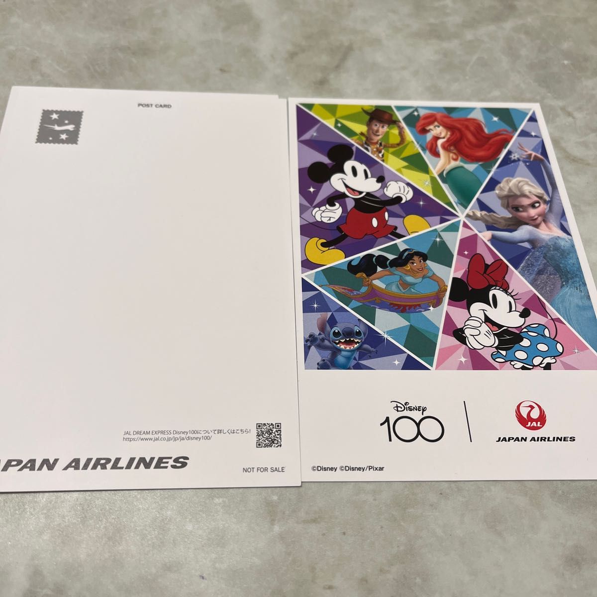 日本航空JAL DREAM EXPRESS  Disney ポストカード 絵はがき ドリームエクスプレス3種類9枚セット