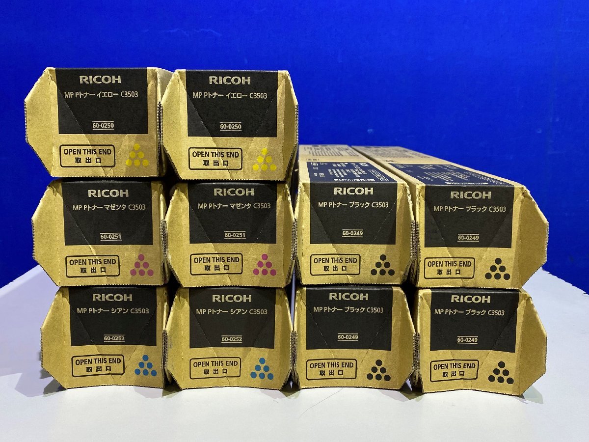 【越谷発】★新価格★【RICOH】純正未使用品 MP Pトナー C3503（K×4 C×2 M×2 Y×2）☆RICOH IM C3000 / IM C3500☆（35210）_画像1