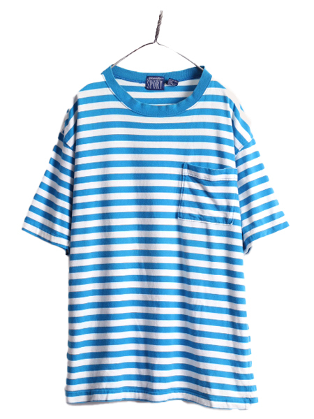 【期間限定!最安値挑戦】 XL メンズ Tシャツ 半袖 ポケット付き ボーダー BAY JOHN'S ST ■ 90s / 2トーン ポケT セントジョンズベイ JCペニー オールド 90年代 古着 柄もの 【期間限定!最安値挑戦】 XL メンズ Tシャツ 半袖 ポケット付き ボーダー BAY JOHN'S ST ■ 90s / 2トーン ポケT セントジョンズベイ JCペニー オールド 90年代 古着 柄もの