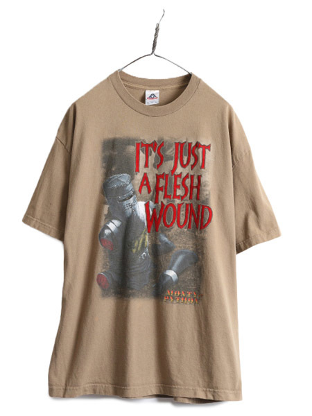 00s ■ モンティパイソン フロッキー プリント 半袖 Tシャツ ( メンズ XL ) 00年代 Monty Python ムービー コメディ イラスト キャラクター