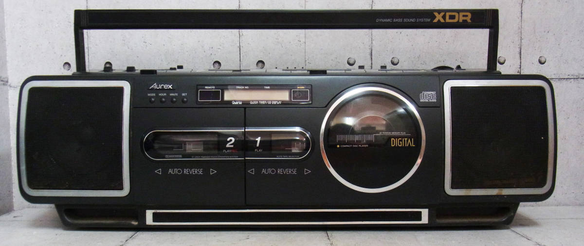 通電 ラジオOK 東芝 Aurex CDラジカセ XDR RT-CDW70X TOSHIBA