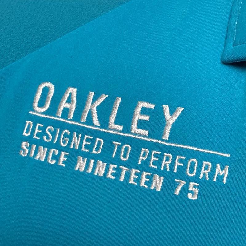 【GOLFウェア】OAKLEY オークリー ポロシャツ 半袖 ゴルフ スポーツ ウェア ロゴ 刺繍 Mサイズ メンズ_画像5