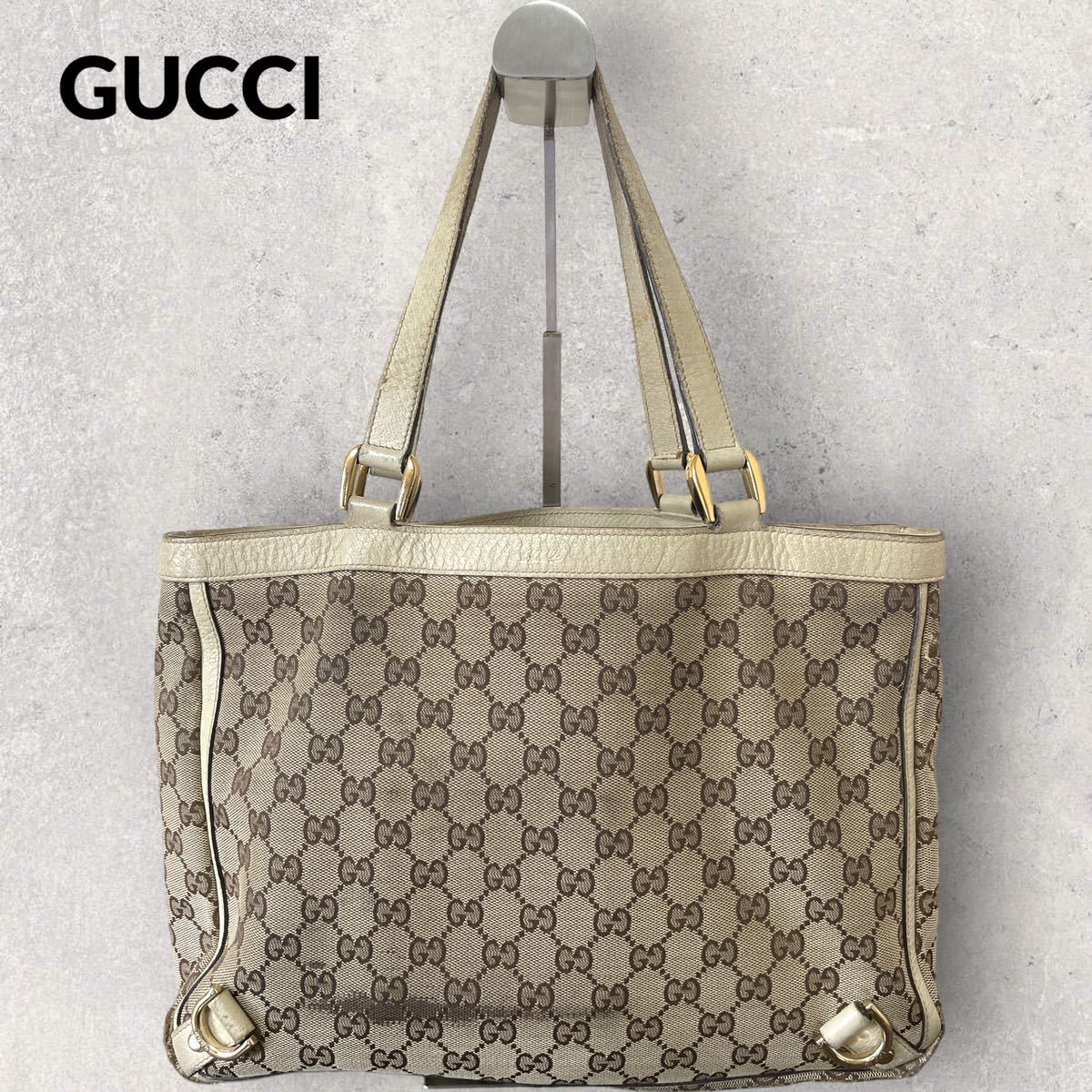 GUCCI イタリア製 アビーライン GGキャンバス トートバッグ 170004-