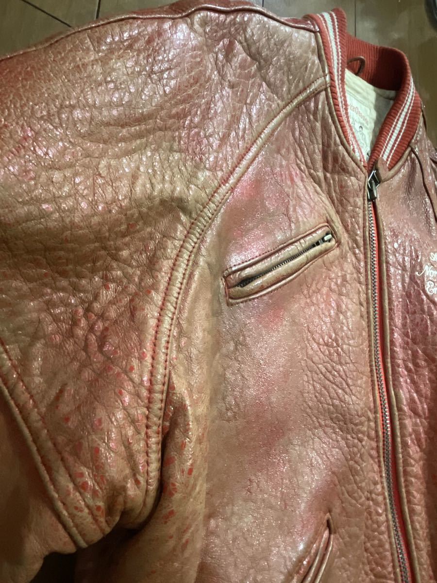 AVIREX アヴィレックス ビンテージ アーチロゴ VARSITY JACKET オールレザースタジャン 表記XS 着用感M