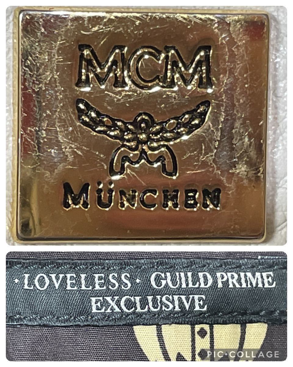 MCM×LOVELESS GUILD PRIME ヴィセトス柄 スタッズ トートバッグ 裏地総