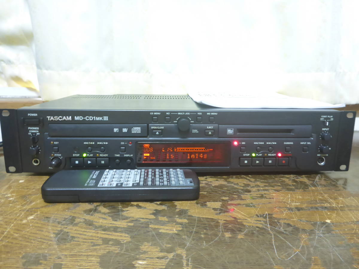 TASCAM 業務用 CDプレーヤー/MDレコーダー MD-CD1MKⅢ-