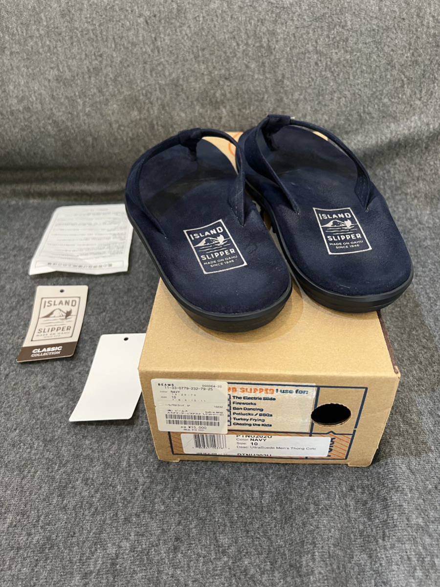 ISLAND SLIPPER×BEAMS レザー　サンダル　シューズ　美品　10 アイランドスリッパ