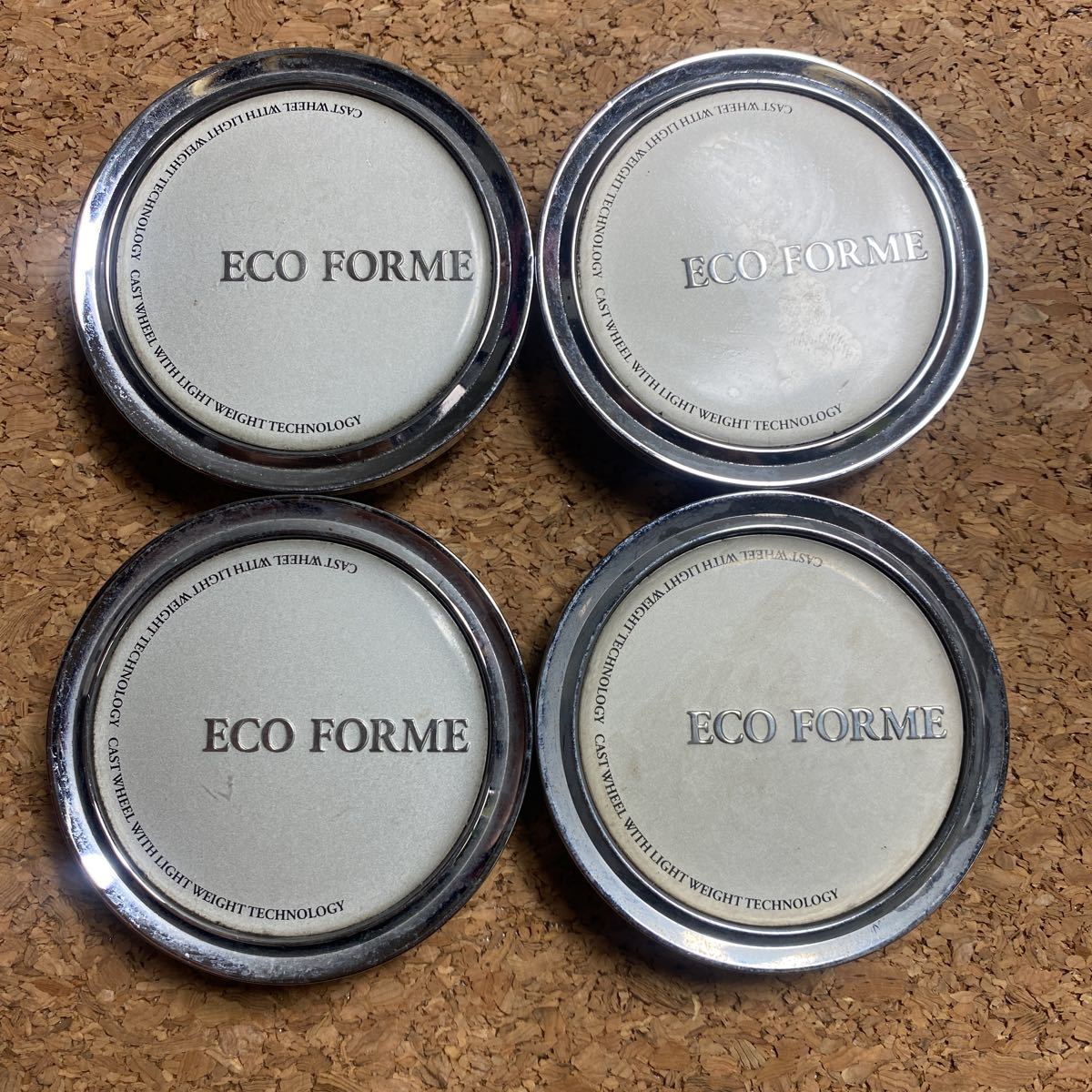 ★即決 送料無料★ イ005 eco forme センターキャップ 61mm 4個セット 社外ホイール　汎用ホイール_画像1