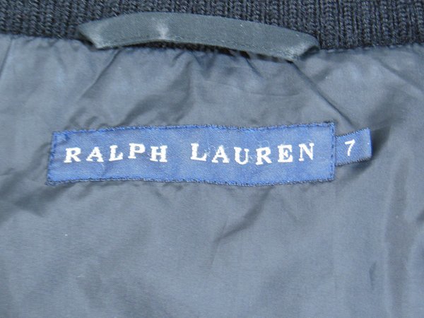  Ralph Lauren RALPH LAUREN# пуховик Zip жакет одноцветный / удар 21#7# черный *NK3629264