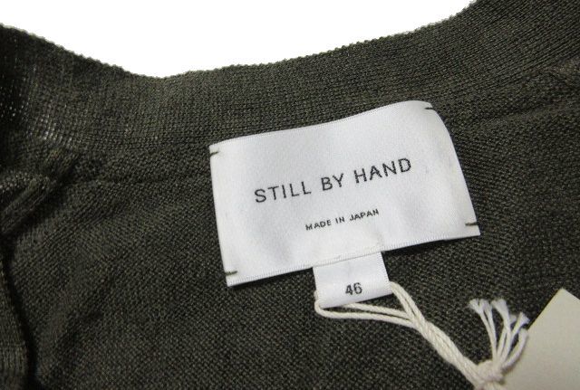 23SS new work STILL BY HAND stay rubai hand linen| cotton cardigan 46