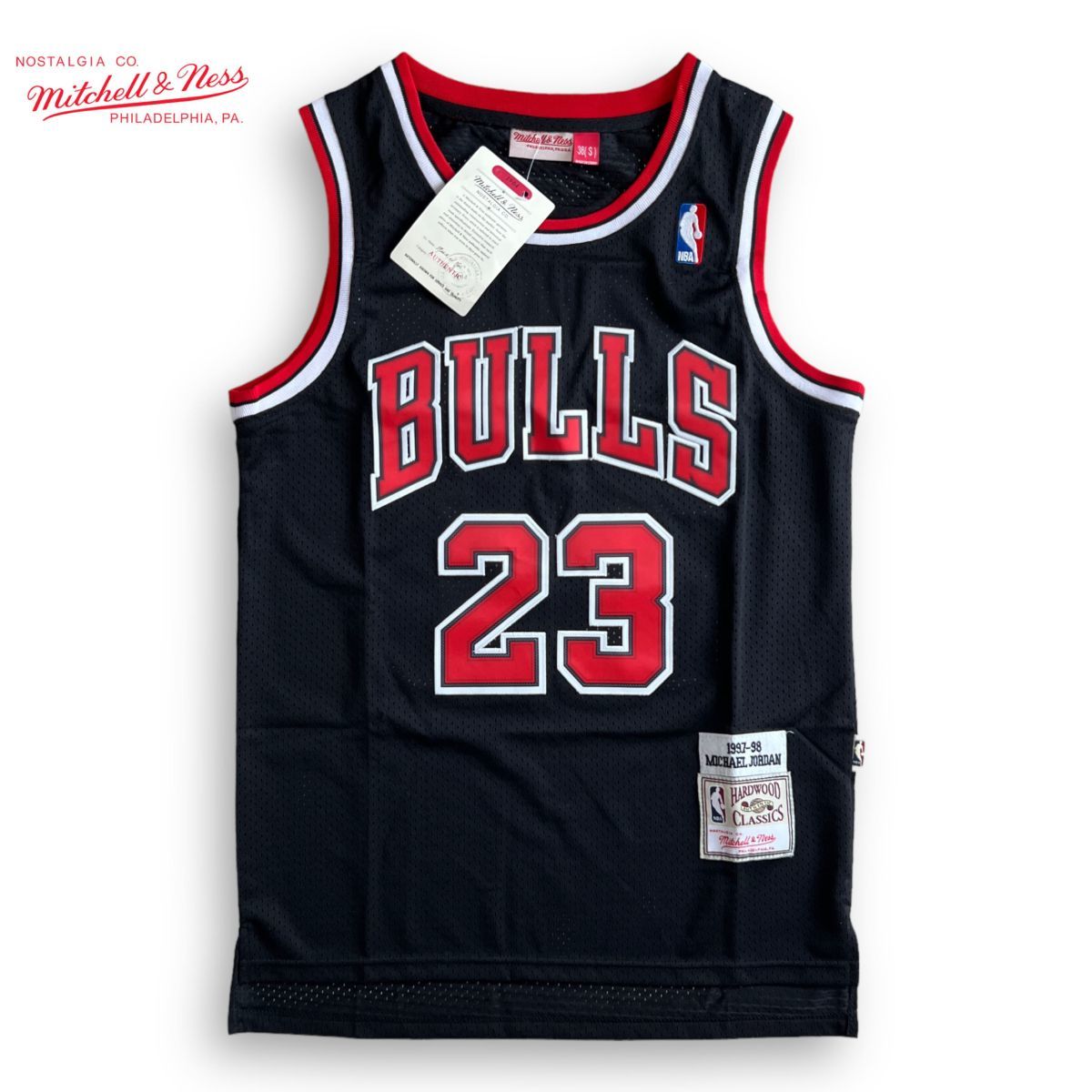 Драгоценная новая Mitchell &amp; Ness Co., Ltd. 1997-98 NBA Chicago Bulls Майкл Джордан Экцентичная униформа.