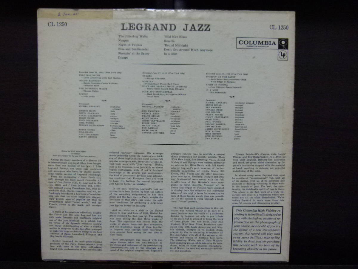 ■激レア■美盤オリジナル■MICHEL LEGRAND■LEGRAND JAZZ■_画像3